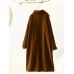 Corduroy Turn-down Collar Long Sleeve Vintage Coats