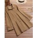 Women Corduroy Vintage Solid Button Cuffs Side Pockets Casual Jackets