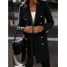 Women European All-Matched Solid Color Lapel Buttons Cuffs Casual Jackets