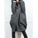 Women Solid Zip Front Fakes 2pcs Pocket Hooded Casual Coat