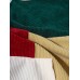 Men Color Block Patchwork Half Zip Corduroy Pullover Sweatshirts