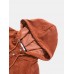 Men Corduroy Patchwork Contrast Color Embroidery Letter Hooded Sweatshirt