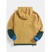 Mens Corduroy Vintage Patchwork Drawstring Hoodies With Flap Pocket