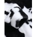 Mens Cows Print Fluffy Long Sleeve Plush Hoodie With Kangaroo Pocket