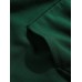 Mens Green Long Sleeve Drawstring Hoodies With Kangaroo Pocket