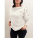 Cotton Solid Color Irregular Lapel Design Decorative Button European Casual Blouse